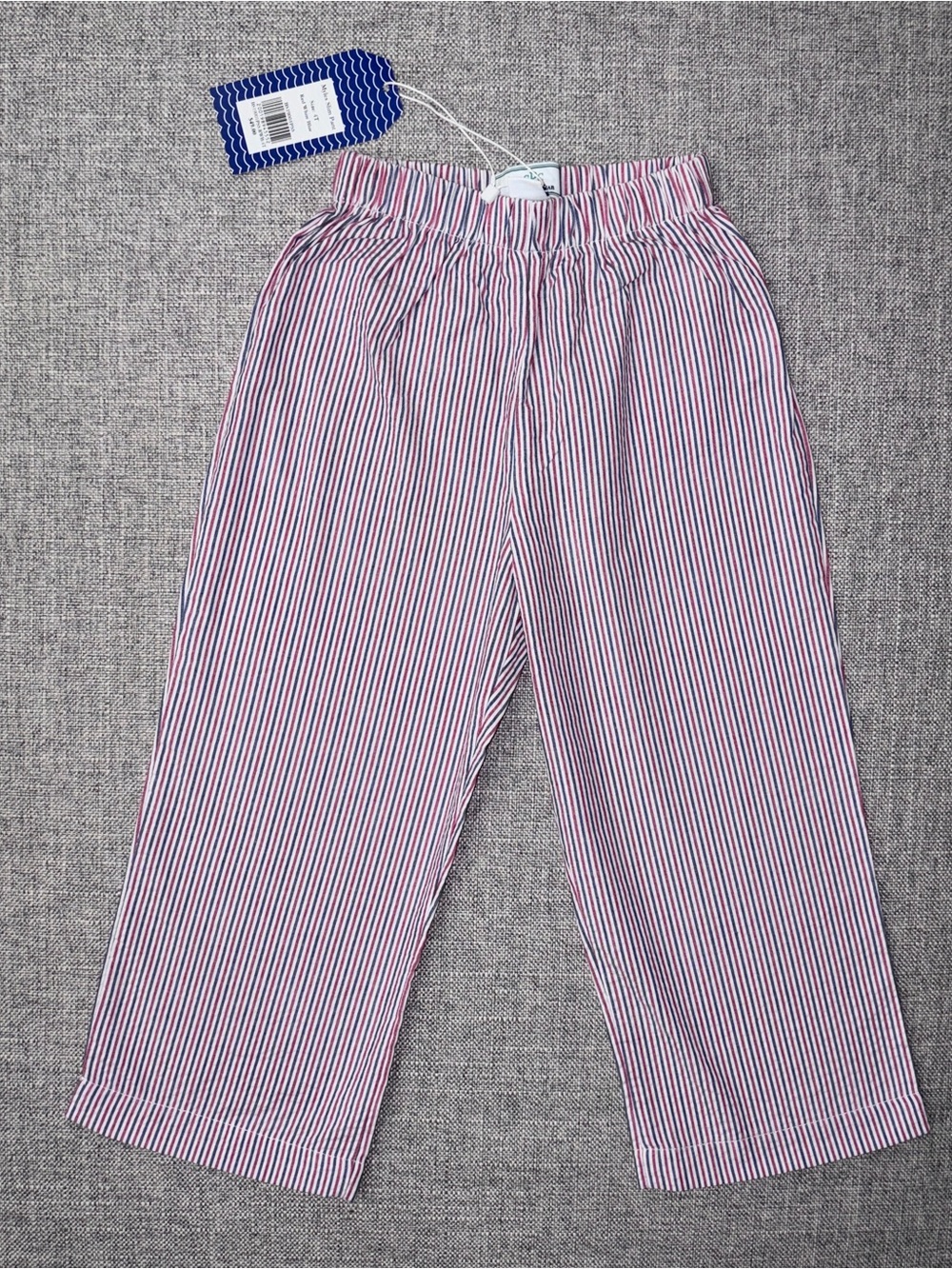 🇺🇸 Classic Prep 4T red white and blue seersucker pants NWT